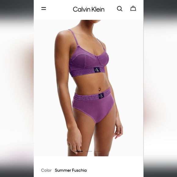 NWT Purple Calvin Klein swim set sz sm - Picture 8 of 9